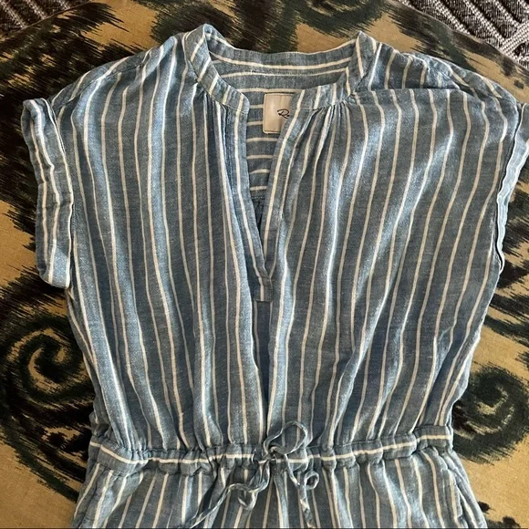 Rails Blue and White Striped Mini Dress - Picture 4 of 9